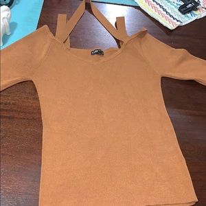 Camel colored sweater top